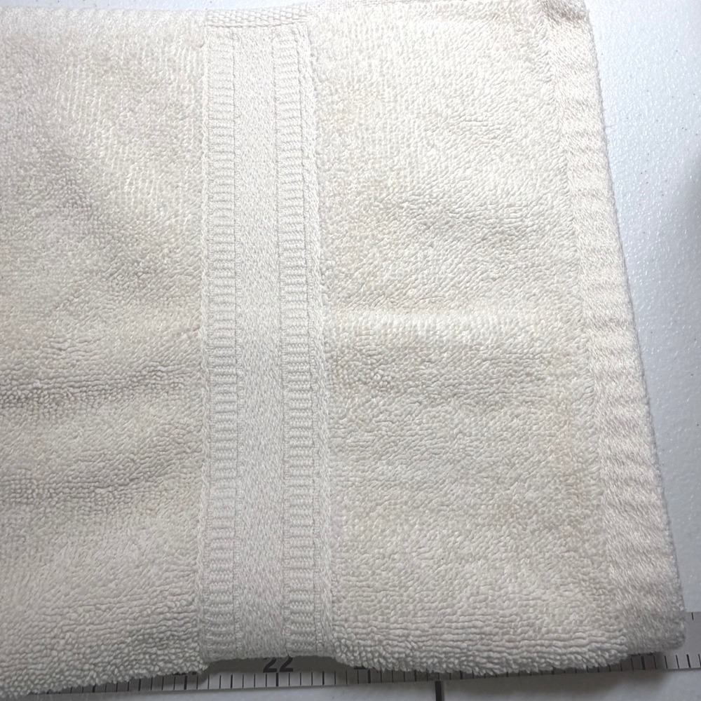 Wamsutta Hotel Supima Cotton Hand Towel Cream Off White Pre-owned 17x28.5